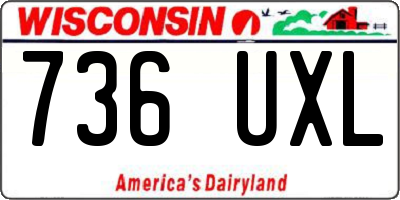 WI license plate 736UXL