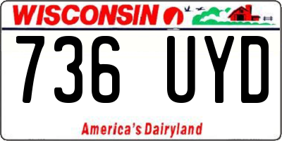 WI license plate 736UYD