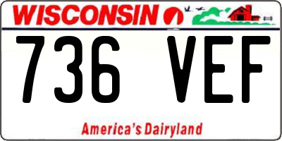 WI license plate 736VEF