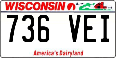 WI license plate 736VEI