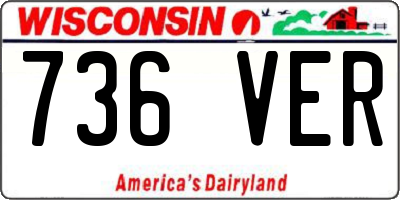 WI license plate 736VER
