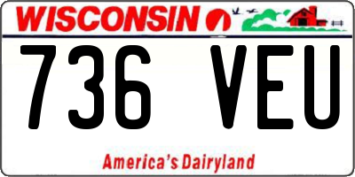 WI license plate 736VEU