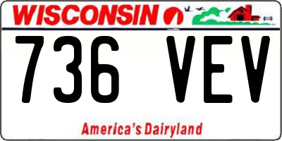 WI license plate 736VEV
