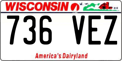 WI license plate 736VEZ