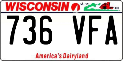 WI license plate 736VFA
