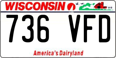 WI license plate 736VFD
