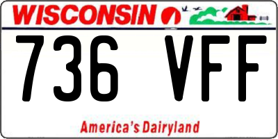 WI license plate 736VFF