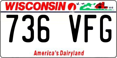 WI license plate 736VFG