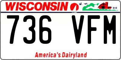 WI license plate 736VFM