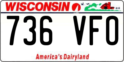 WI license plate 736VFO