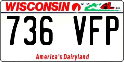 WI license plate 736VFP
