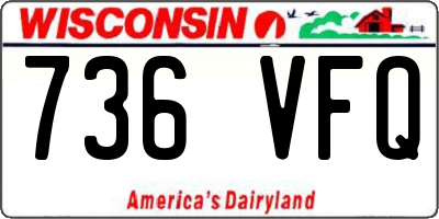 WI license plate 736VFQ