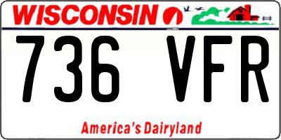WI license plate 736VFR