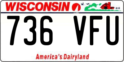 WI license plate 736VFU