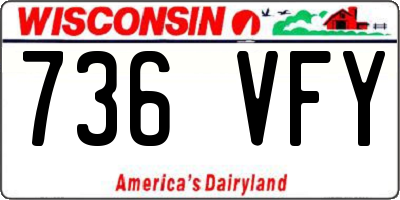 WI license plate 736VFY