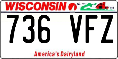 WI license plate 736VFZ