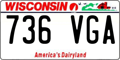 WI license plate 736VGA