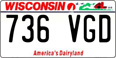 WI license plate 736VGD