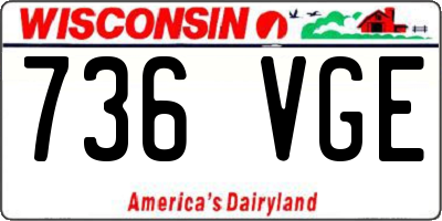 WI license plate 736VGE