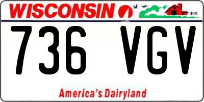 WI license plate 736VGV