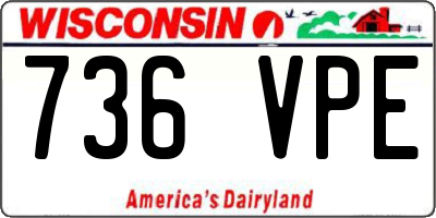 WI license plate 736VPE