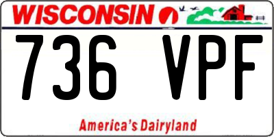 WI license plate 736VPF