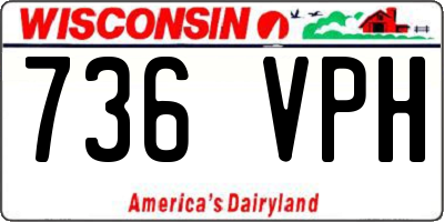 WI license plate 736VPH
