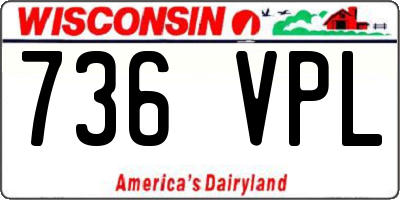 WI license plate 736VPL