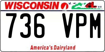 WI license plate 736VPM