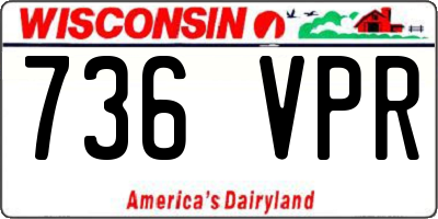 WI license plate 736VPR