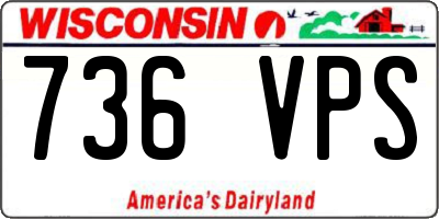 WI license plate 736VPS