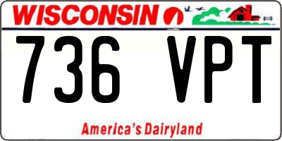 WI license plate 736VPT