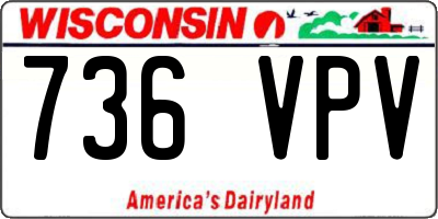 WI license plate 736VPV