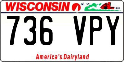 WI license plate 736VPY