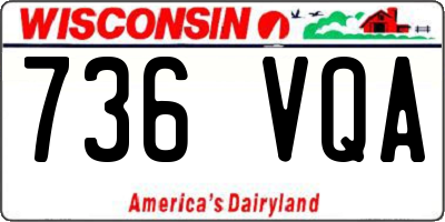 WI license plate 736VQA