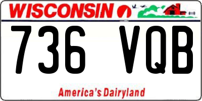 WI license plate 736VQB