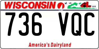 WI license plate 736VQC
