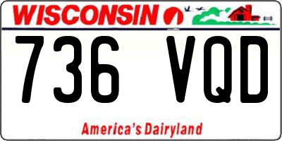 WI license plate 736VQD
