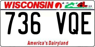 WI license plate 736VQE