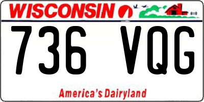 WI license plate 736VQG