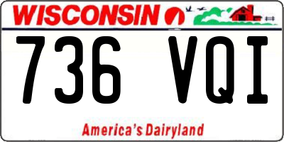 WI license plate 736VQI