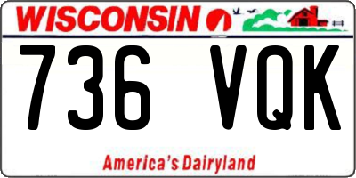 WI license plate 736VQK