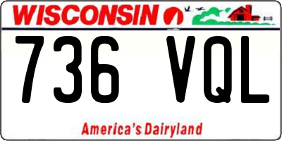 WI license plate 736VQL