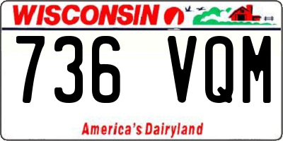 WI license plate 736VQM