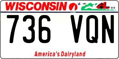 WI license plate 736VQN