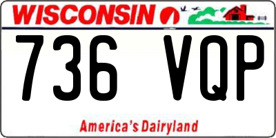 WI license plate 736VQP