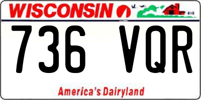 WI license plate 736VQR