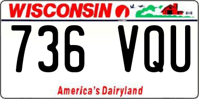 WI license plate 736VQU