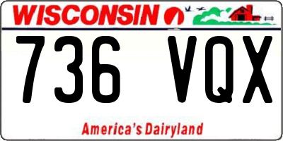 WI license plate 736VQX