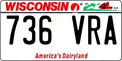 WI license plate 736VRA